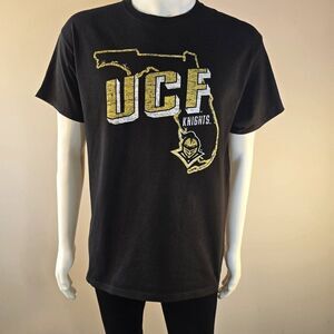 UCF Knights University of Central Florida Mens Large T-Shirt Black 100% Cotton
